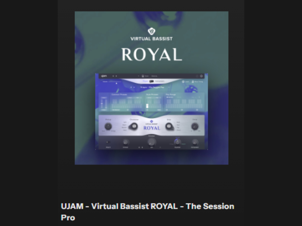 Ujam UJAM - Virtual Bassist ROYAL - The Session Pro